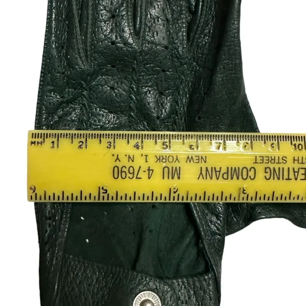 Vintage Brown leather gloves lined Size 7.5 plus green driving gloves